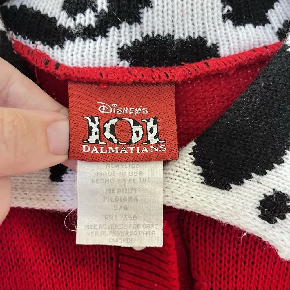Vintage Disney 101 Dalmatians Sweater Cardigan and Skirt 2-Pc Set USA Girls